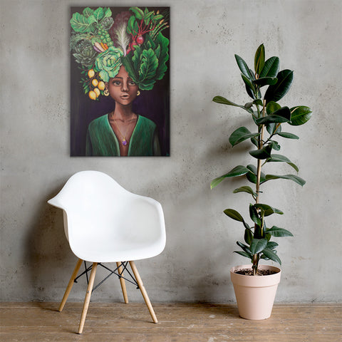 Veggie Head Canvas Print